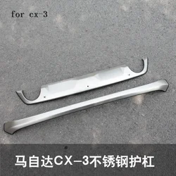 Car Accessories Stainless Steel Front Rear Bumper Protector Guard Skid Plate Sill Covers Spoiler For Mazda CX-3 CX3 2014-2019