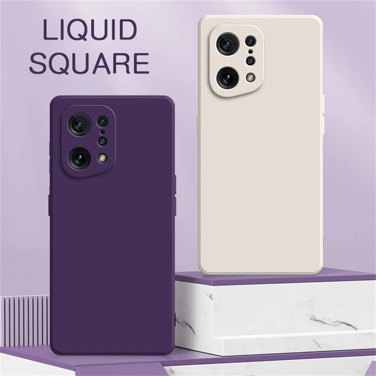 

Square Liquid Silicone Case for OPPO Find X2 X3 X5 Pro Neo Lite 5G Camera Protective 360 Shockproof Soft Phone Back Cover X5Pro