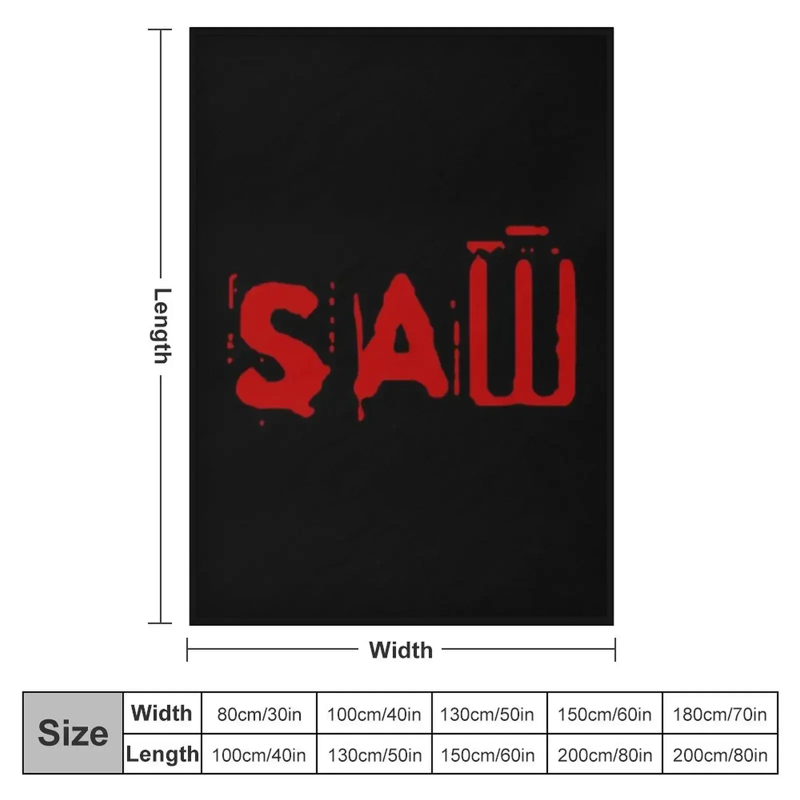 Saw movie logo horror Throw Blanket Summer Giant Sofa Custom Large Blankets