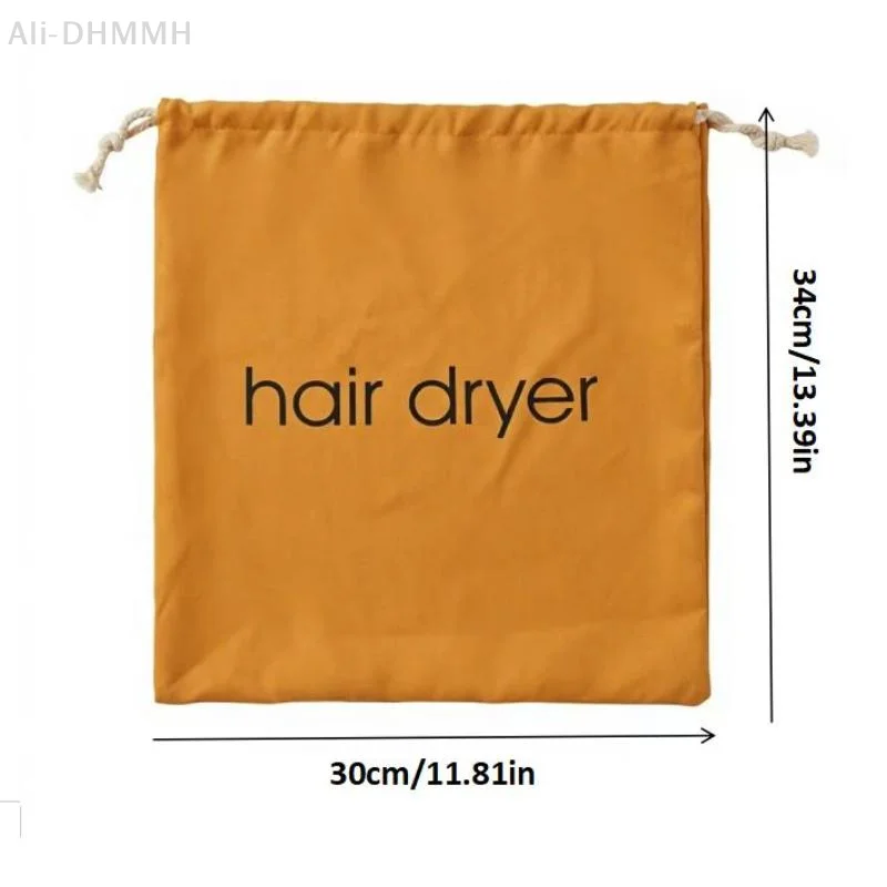 ZLinKJ Suede Hair Dryer & Diffuser Storage Bag Drawstring Closure Soft Dustproof Holder for Home Travel Salon Daily Use