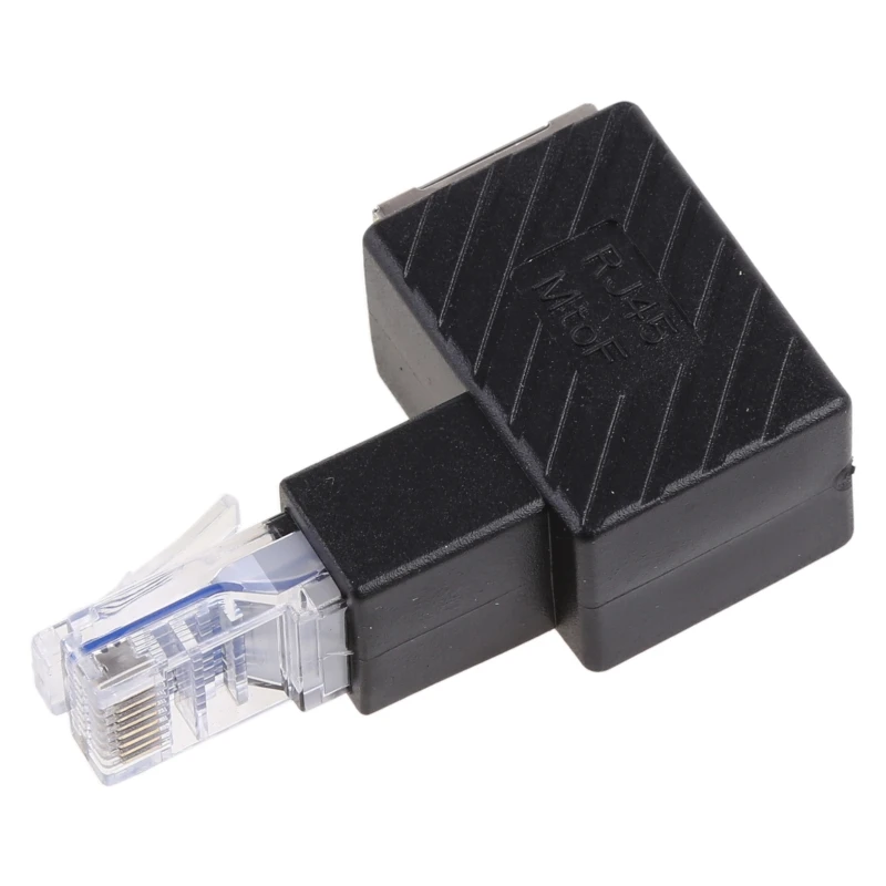 Elbow Rj45 Male To Female Cable 90 Degree Adapter Lan Extension Crystal for Head Dropship