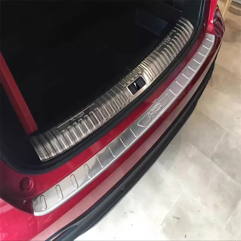 Stainless Steel Rear Bumper Protector Sill Trunk Rear Guard Tread Plate Trim for MG HS 2018- 2023 2024