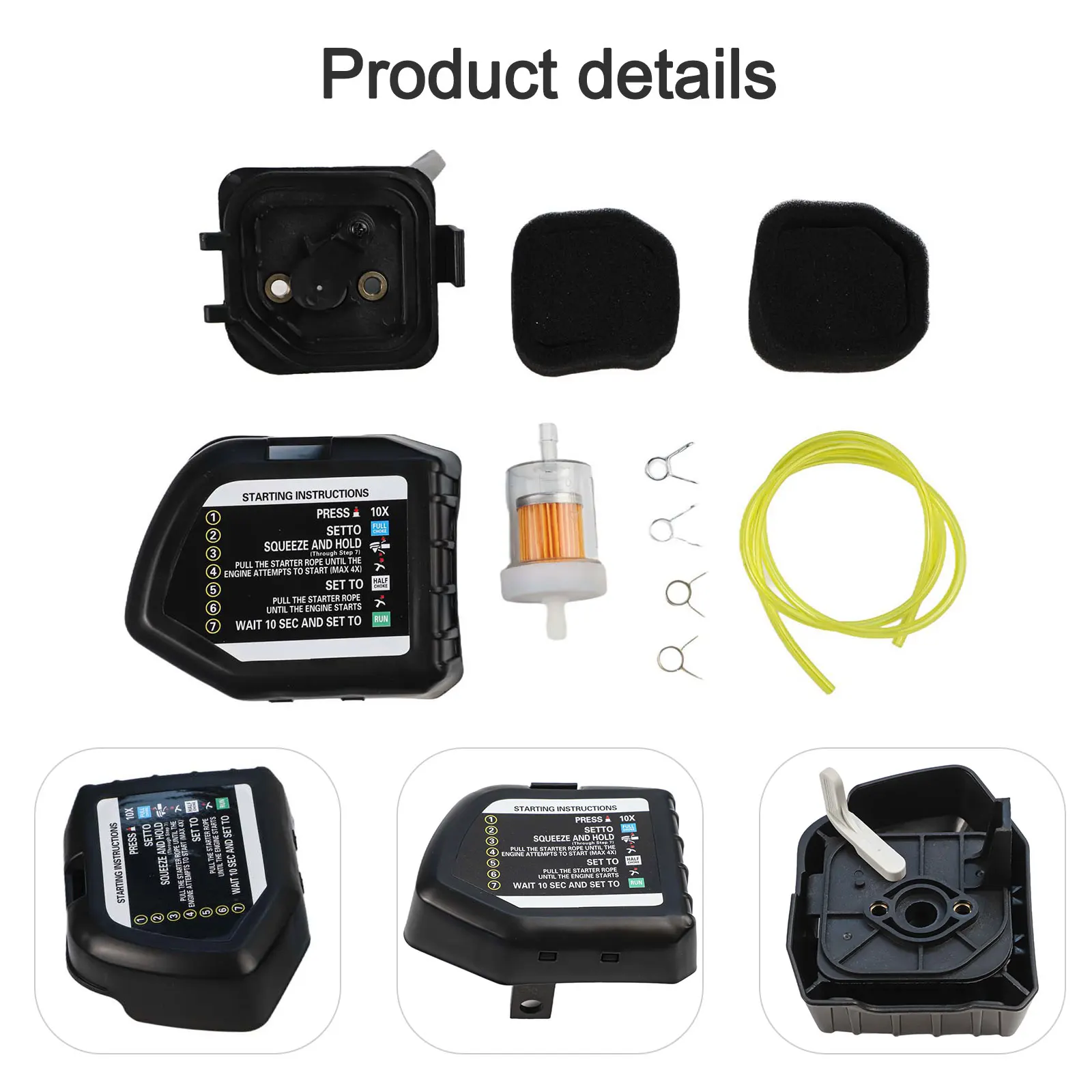 For Lawn Mowers 25CC Mower Air Filter Garden Maintenance Air Filter And Cover Set Efficient Engine Performance