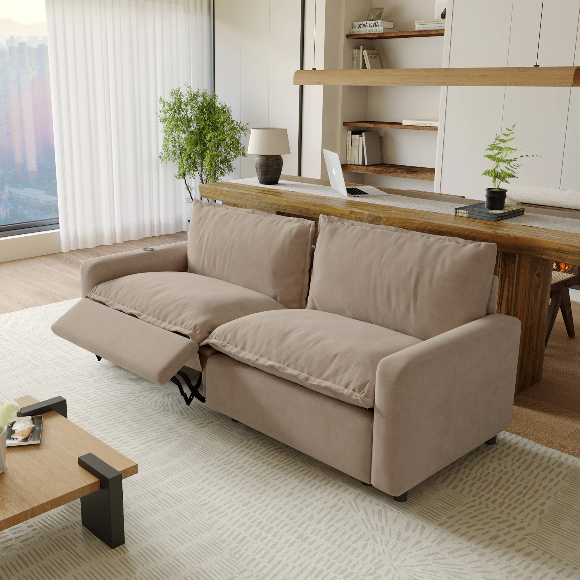 

# Электрический раскладной диван-кровать Jsi Atunus US Drop Shipping в скандинавском стиле для гостиной, раскладной секционный диван