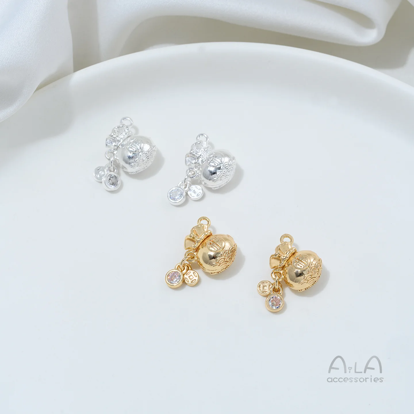 

Модный кулон из позолоченного меди 14K с цирконами, в виде медной монеты, ручной работы, для браслетов и бисерных украшений