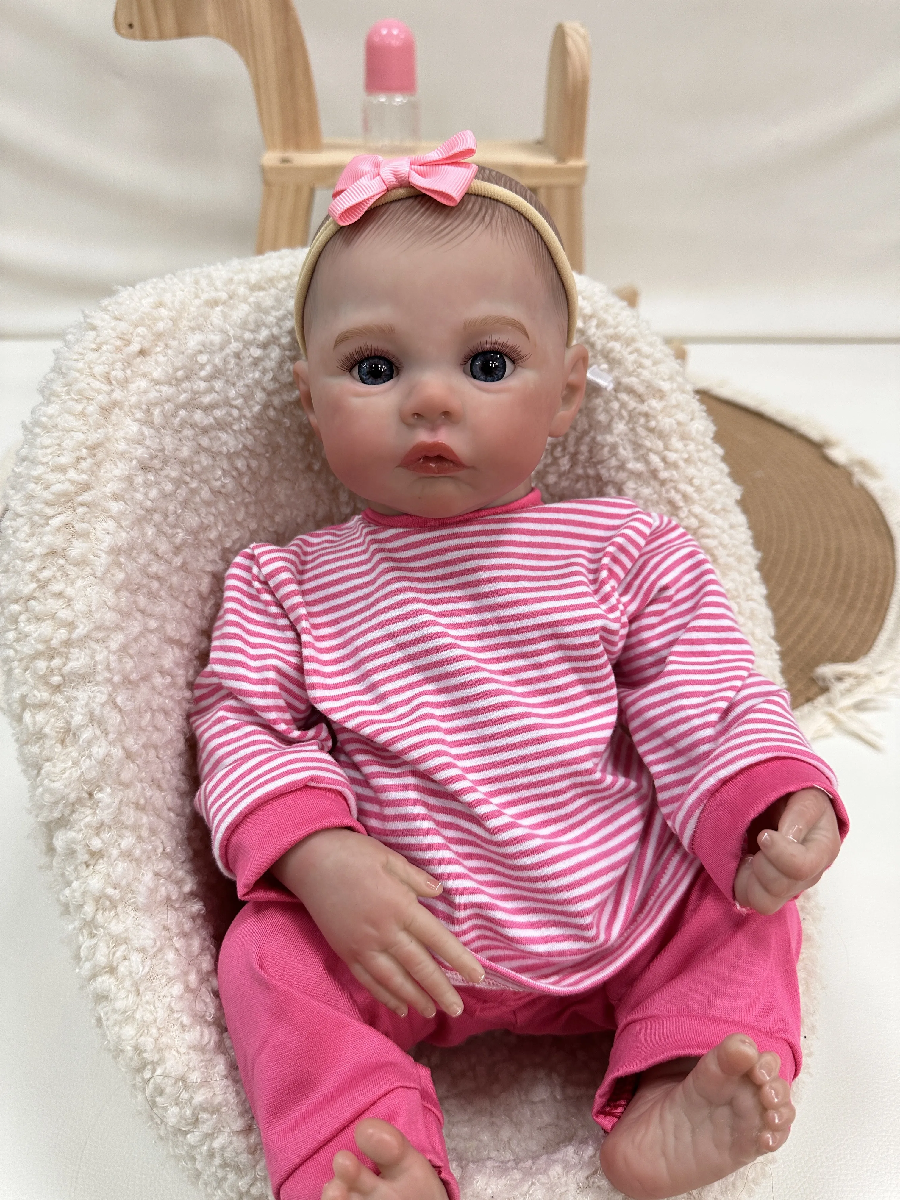 

Cokela 50cm Realistic Silicone Newborn Reborn Baby Doll 20 inch Cute Vinyl Doll Real Soft Touch Kid Toy Doll Kid Xmas Gift