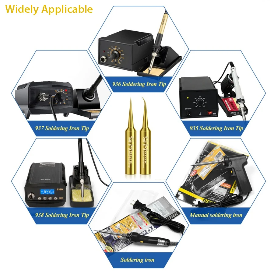 MECHANIC 900M-T Pure Copper Electric Solder Tips Tip For BGA IC Chip Fingerprint Welding Repair Replacement Head