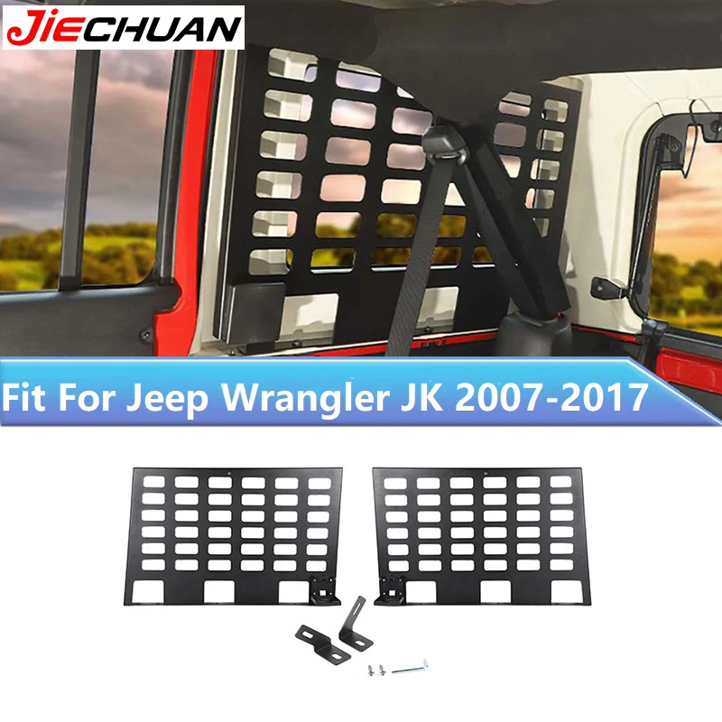 

JIECHUAN Metal Car Trunk Side Storage Racks Organizer Shelves For Jeep Wrangler JK 2007-2017 4-Door,Expansion Frame Accessories