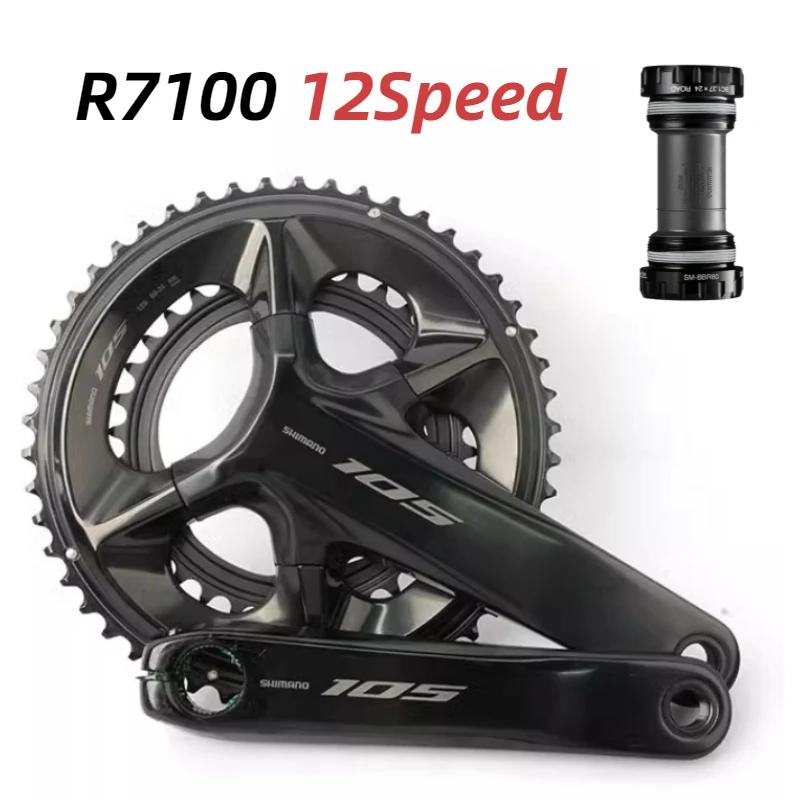 

SHIMANO 105 R7100 2X12S HOLLOWTECH II Crankset 2x12-speed 165MM 170MM 172.5MM 50-34T 52-36T for Road Bike Original Parts