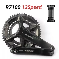 SHIMANO 105 R7100 2X12S HOLLOWTECH II Crankset 2x12-speed 165MM 170MM 172.5MM 50-34T 52-36T for Road Bike Original Parts