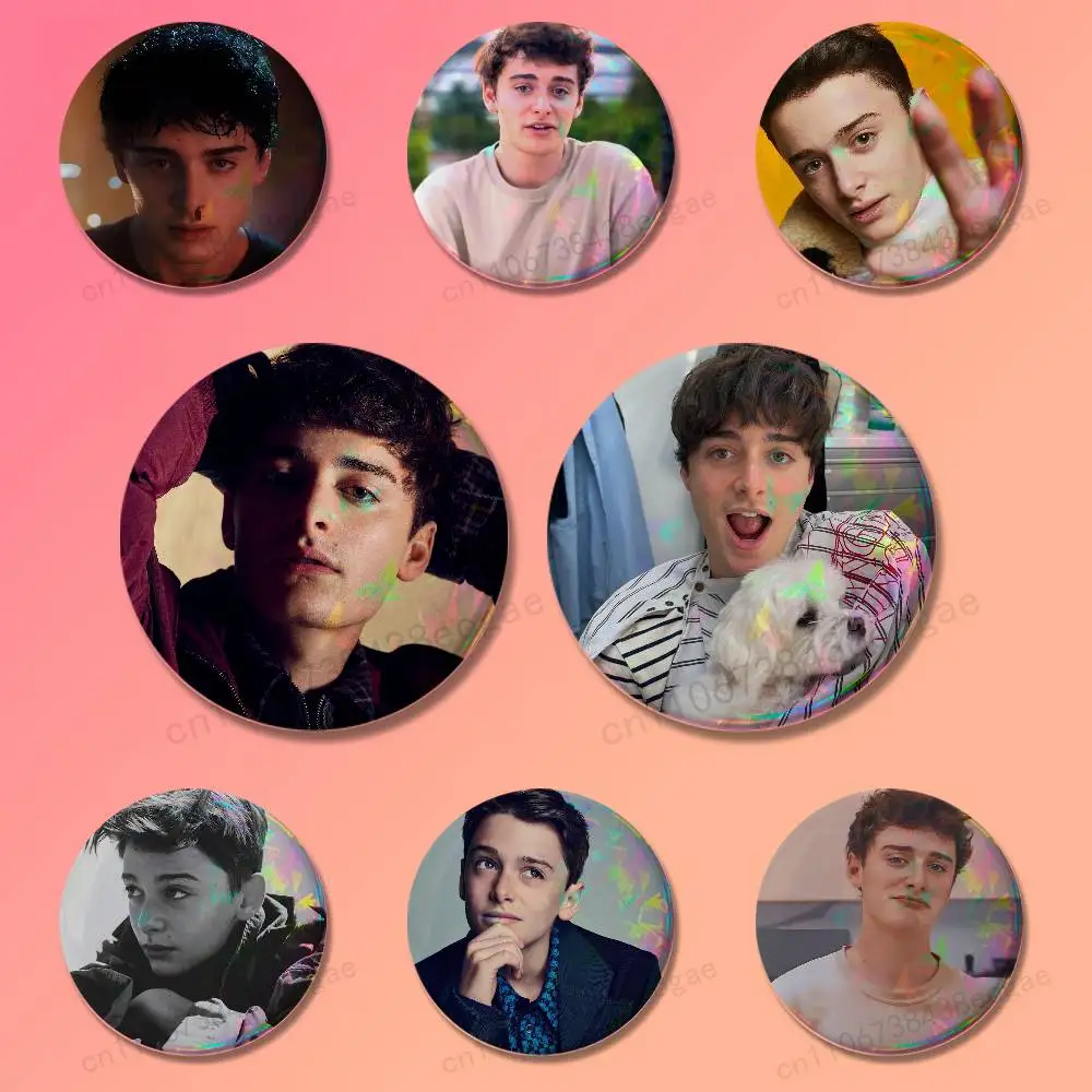 

Actor N-Noah S-Schnapp Badges 25 32 44 58 75 mm Cartoon Brooches Cosplay Pins Backpack Shoes Hat Accessories Lover Gifts