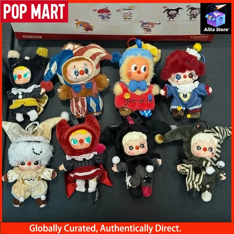 POPMART لماذا سلسلة جدية جدًا لطيف لهب مهرج عمل الشكل صندوق أعمى قلادة هدايا الهالوين Dimmo Labubu ألعاب قابلة للجمع