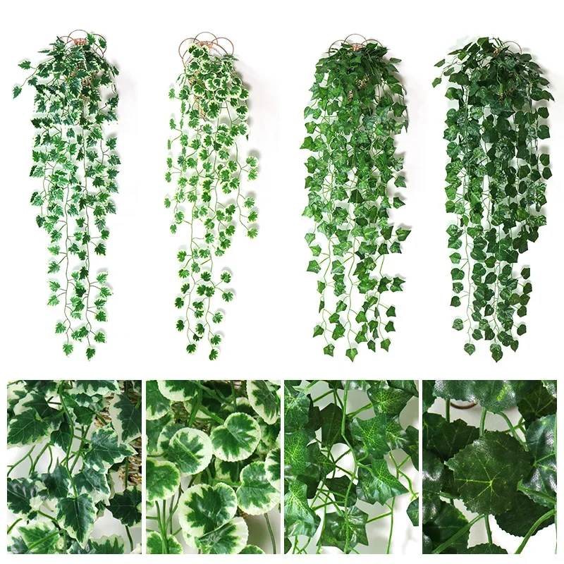 Artificial Hanging Plants 37.4in Fake Ivy Vine Leaves for Patio Home Bedroom wedding party garden wall Indoor Outdoor Wall Decor