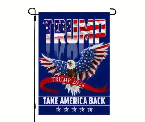 Trump 2024 Take America Back MAGA Polyester Garden Flag 12x18” Ships USA 🇺🇸