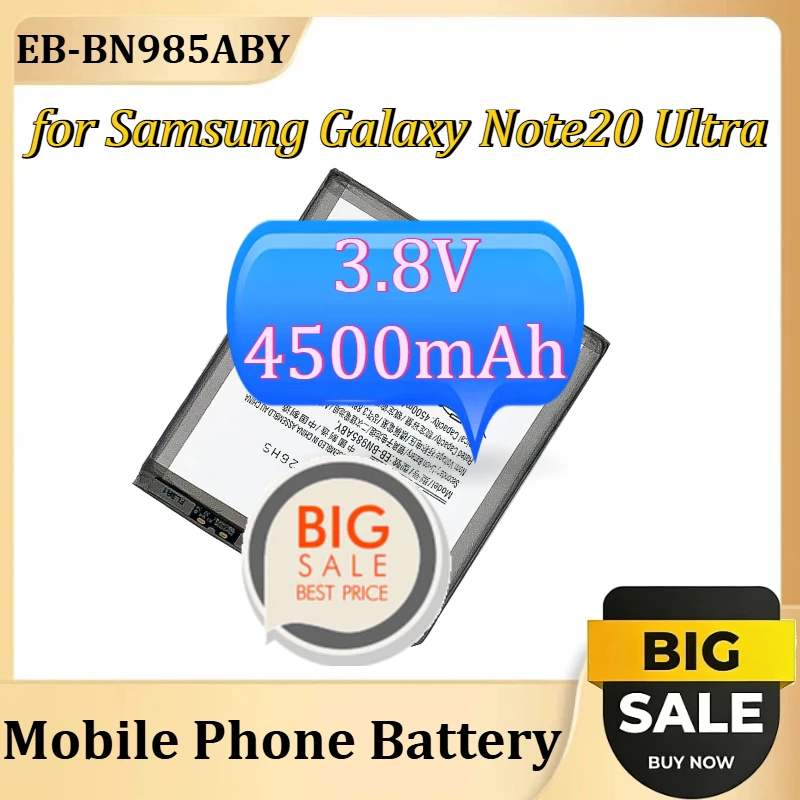 New High Quality Mobile Phone Battery EB-BN985ABY for Samsung Galaxy Note20 Ultra / Note 20 Ultra +Tools 3.8V 4500mAh