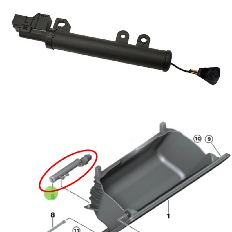 صندوق أدوات السيارة ممتص الصدمات 51165A57544 لسيارات BMW 5 Series G60 G68 2024 + صندوق القفازات ممتص الصدمات