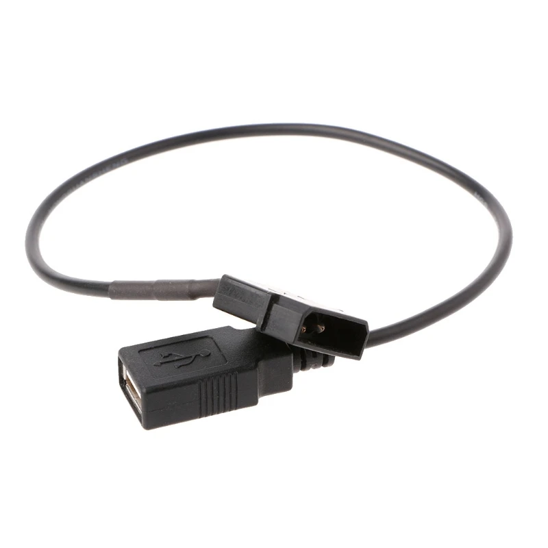 PC 내부 5V 2 핀 IDE Molex to USB 2.0 A 타입 암 전원 어댑터 케이블, 30cm