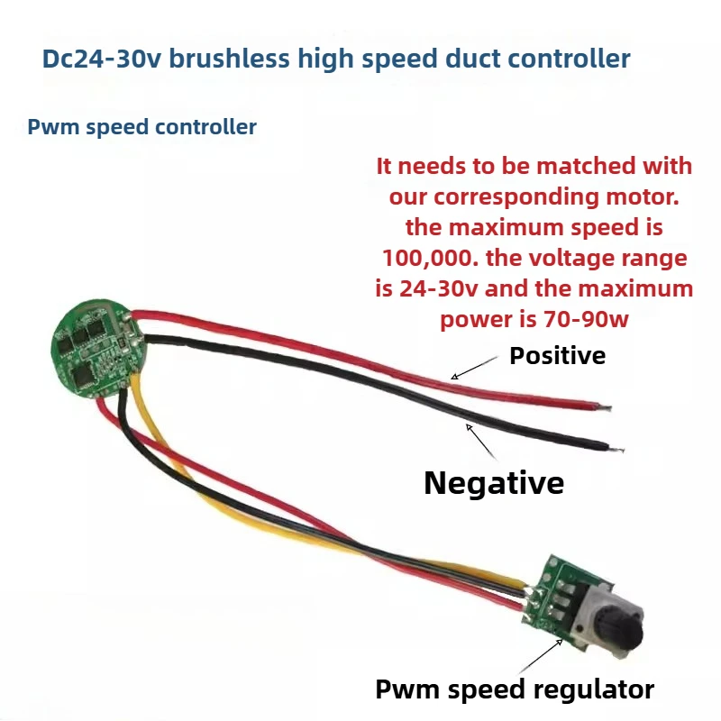 محرك منفاخ توربو بدون فرش 100000 دورة في الدقيقة 24 فولت 30 فولت تيار مستمر وحدة تحكم في سرعة الالتفافية عالية السرعة