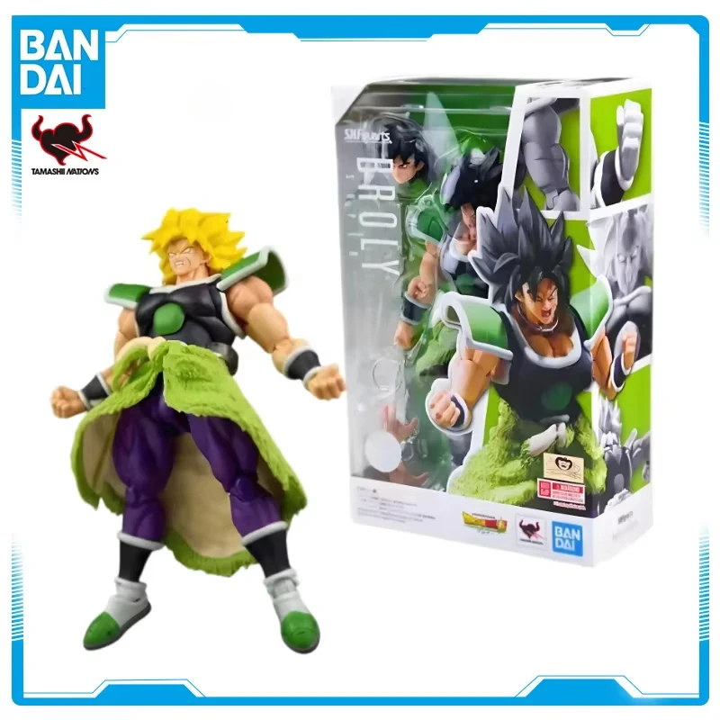 In Stock Bandai Original Dragon Ball GOKU SHF Super Saiyan Broly Anime Action Figures Model Toys PVC Collection Holiday Gifts WY