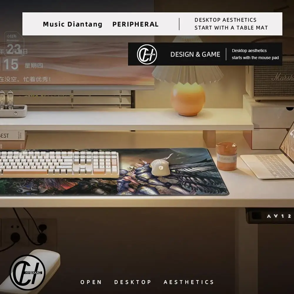 Lineage 2 Large Mouse Pad Gaming Mouse Pad PC Gamer Computer Mouse Mat Big Mousepad Silicone Carpet Keyboard Desk Mat Mause Pad