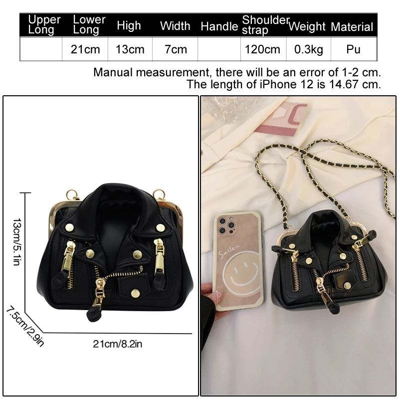 Cute Jacket Handbags for Women 2022 Designer Luxury Women\'s Bag Trend Clip Clutch Women Shoulder Bag Fashion Purse Crossbody Bag