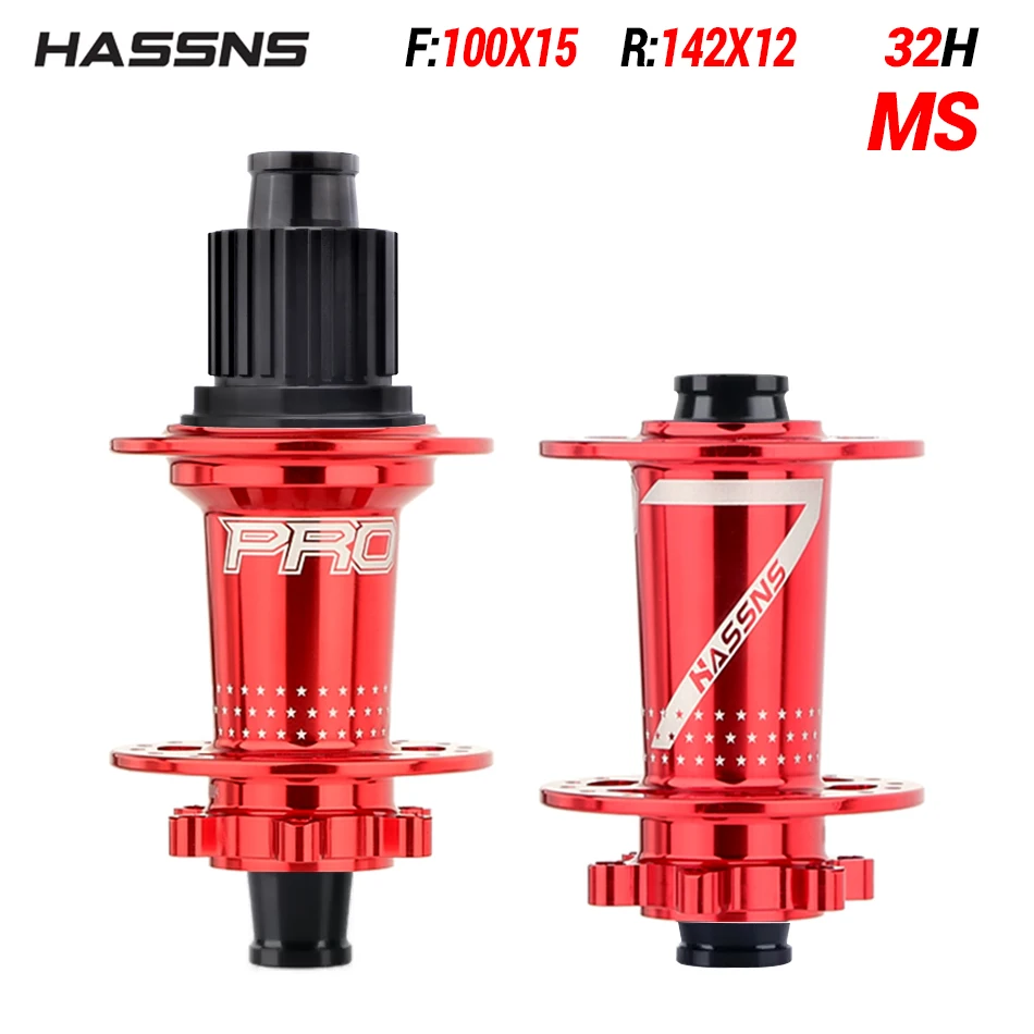 HASSNS PRO7 Fahrrad nabe 24/32 Löcher J-Bend Speichen durch Achse 12x142 hg/xd/ms 4-teiliges abgedichtetes Lager für Shimano Mountainbike Free hub