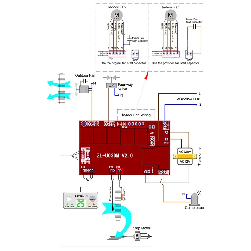 LILYTECH ZL-U03DM, Universal AC Control System, Universal Ac Controller, Remote A/C Control PCB, Lilytech