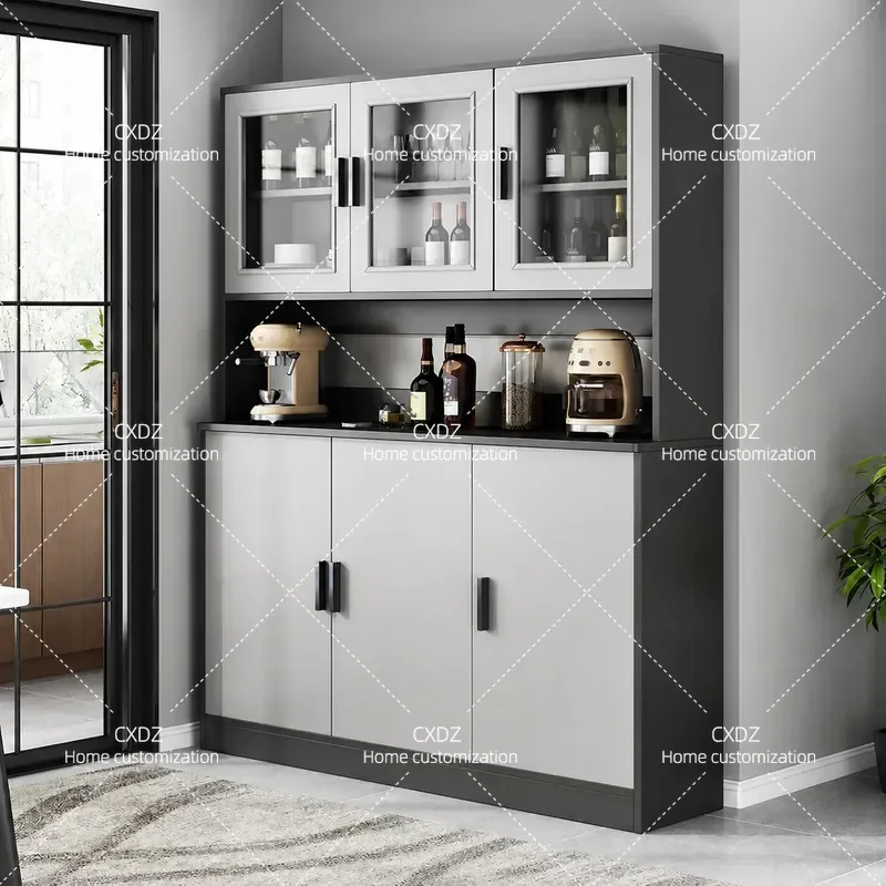 Modern Simple Side Cabinet Wine Storage Locker for Living Room Wall Mounted Tea Cabinet Household Storage Unit