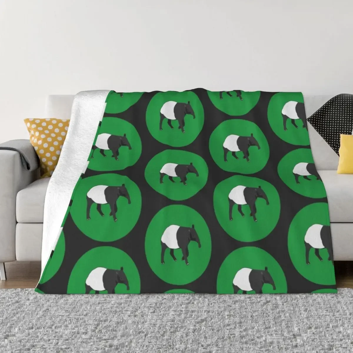 Malayan Tapir Throw Blanket Comforter Decoratives Blankets