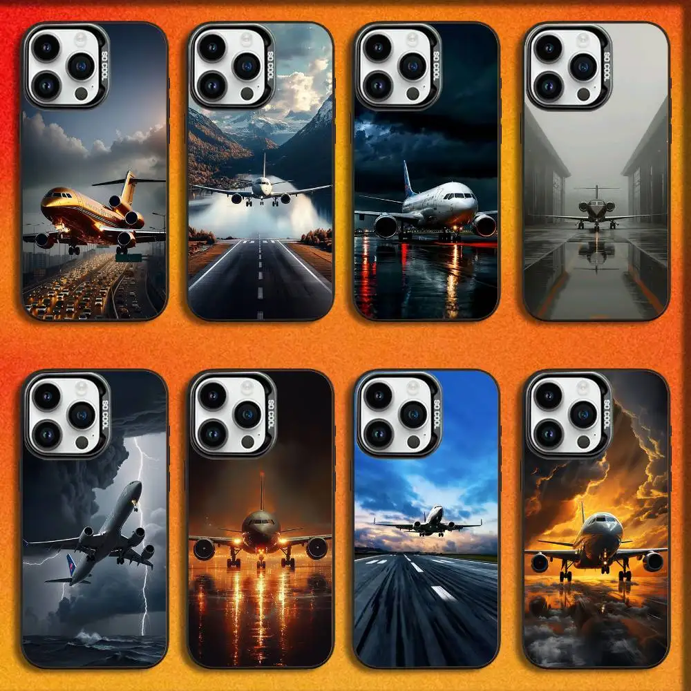 

Airplane Airliner Big Plane Phone Case For iPhone 16,15,14,13,12,11,Mini,Pro,E,SE4,MAX Black Candy Matte Fashion Cover
