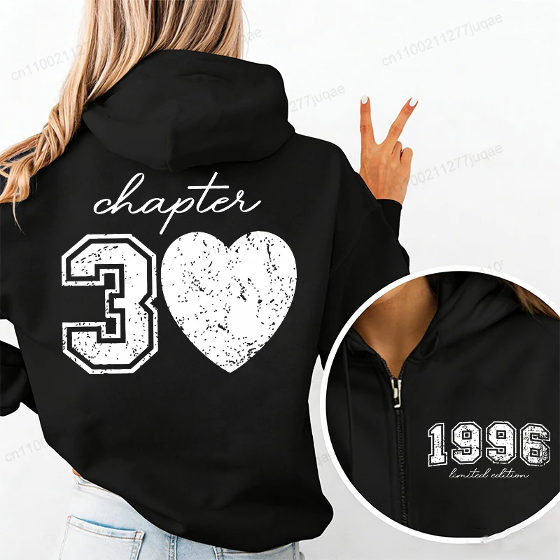 

Толстовка на 30-й/40/50-й день рождения для мужчин и женщин, персонализированная ограниченная серия 1996/1986/1976, толстовки на молнии, спортивные костюмы на молнии