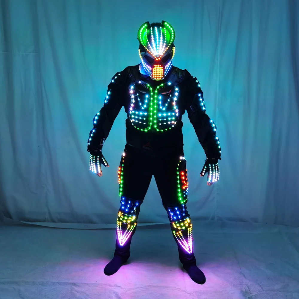 Future LED Robot Dance Suit Festival Celebrate Prom Party Music Show Costume Dancer Show Club Dress