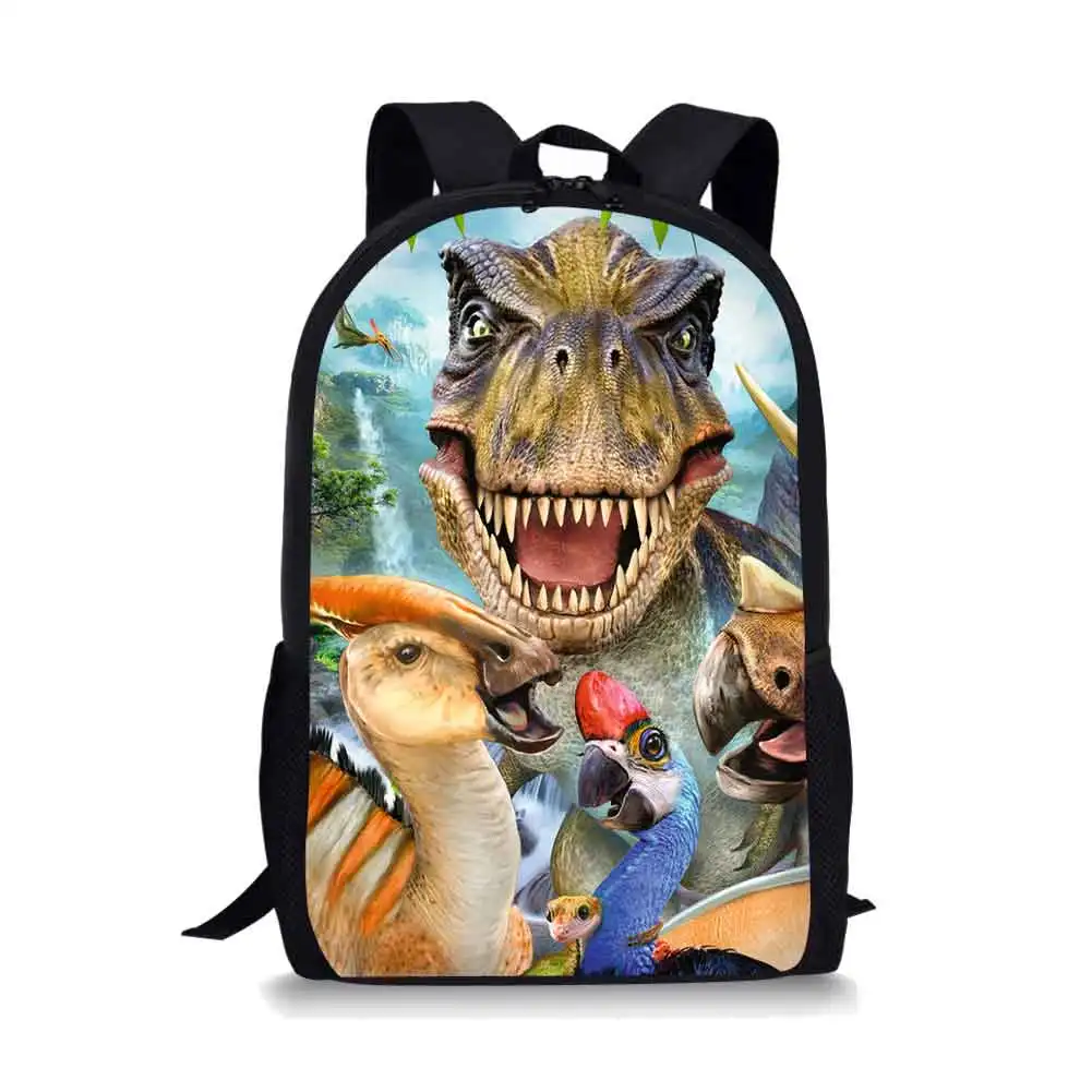 Mochila escolar con patrón de dinosaurio de dibujos animados para niños, morral escolar de moda para niños, adolescentes, niñas, bolsa de libros multifuncional