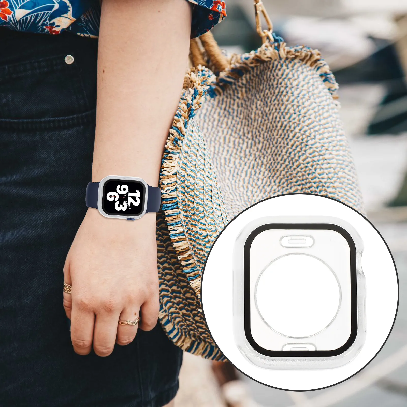 

Прозрачный прочный защитный чехол для часов, совместимый с 7 моделями, легкий в установке, легкий, износостойкий, защитный чехол для экрана