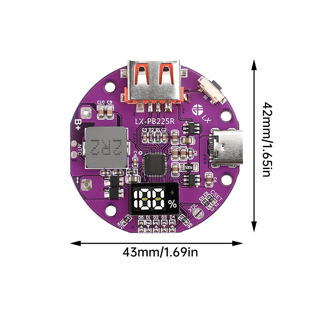 22.5W power bank bidirectional fast charging mobile power module circuit board PD/QC fast charging