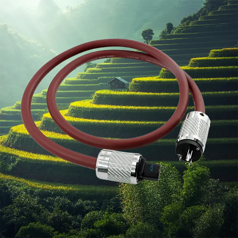 

Golden Series BCF-4 Power Cable - Dual-Metal (Gold/Rhodium) Carbon Terminals, Audiophile Grade​