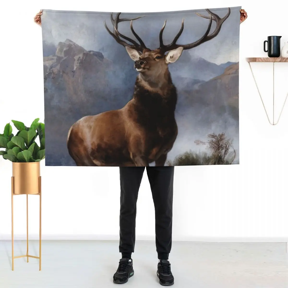 

stag Throw Blanket Stylish Couch Blanket for Home Living Room