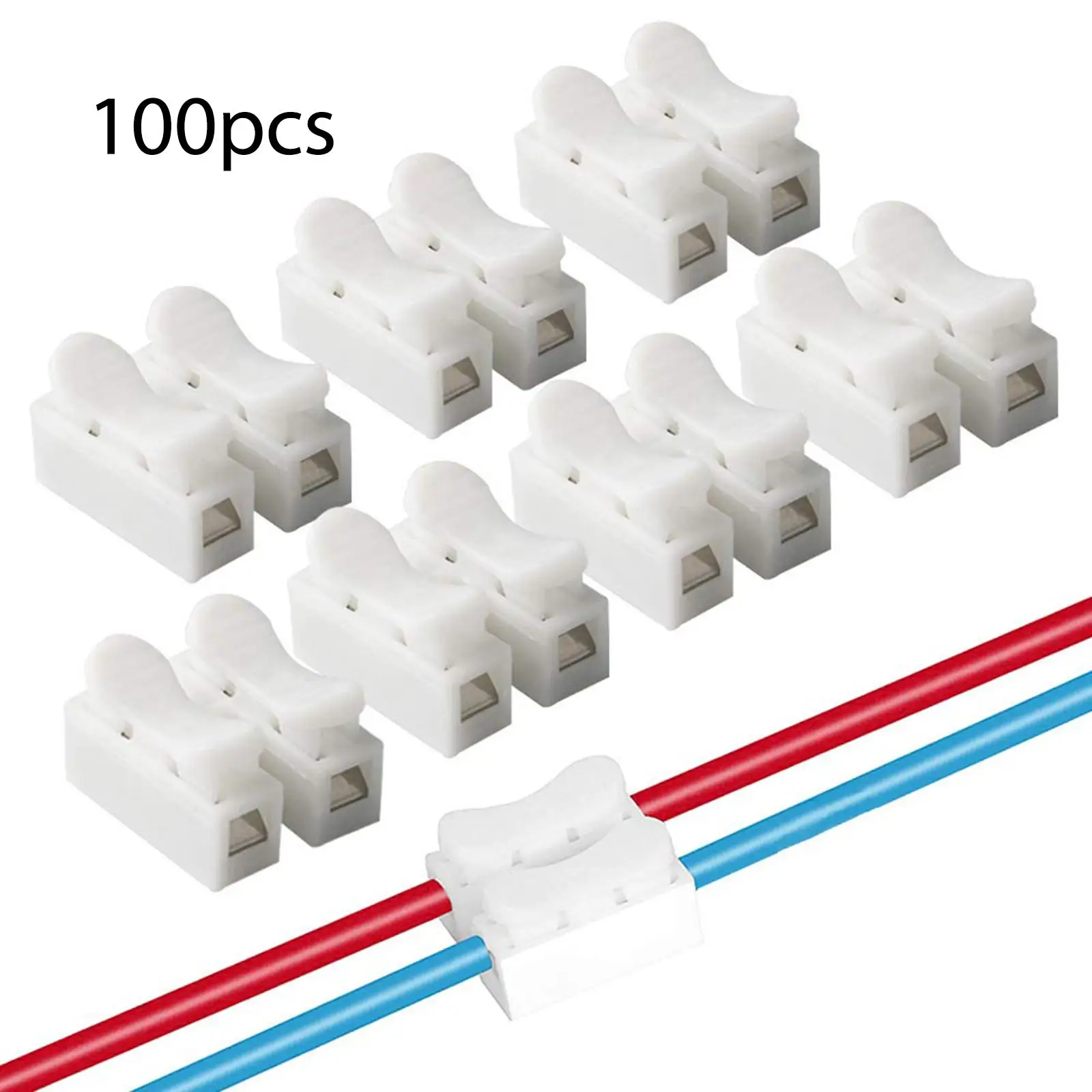 100 Pieces Spring Wire Connectors Quick Spring Connectors Push in Professional Wiring Terminals Easy to Install Multipurpose
