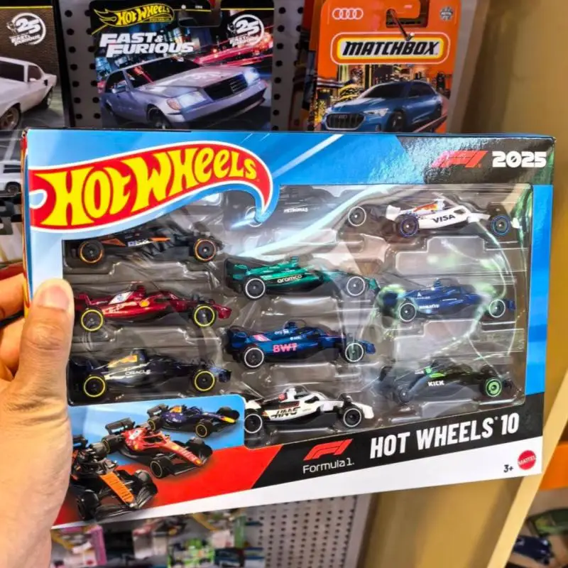 2026 Original Hot Wheels F1 Series 10-Pack Set Ferrari Oracle Red Bull Racing Aston Martin Formula Diecast Car Model Collector