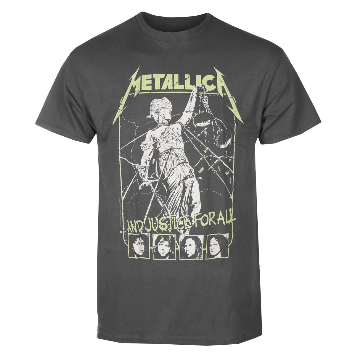 Metallica - Master of Puppets Cross Print T-Shirt - Street Casual T-Shirt for Heavy Metal Band - Suitable for Men and Women