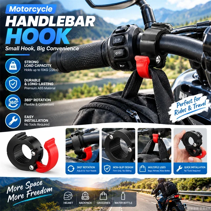 Motorcycle universal helmet hook multifunctional bicycle scooter storage accessories replaceable luggage rack