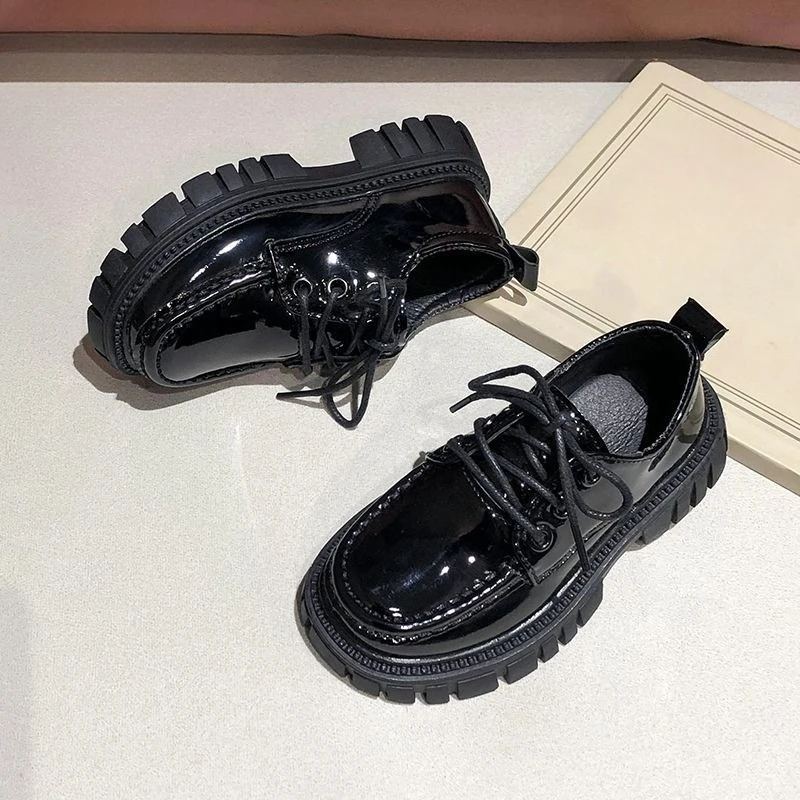 Kids Leather Loafers Lightweight Soft Sole School Shoes for Big Kids Boys Girls Solid Black Classic Casual 2026 New Arrival