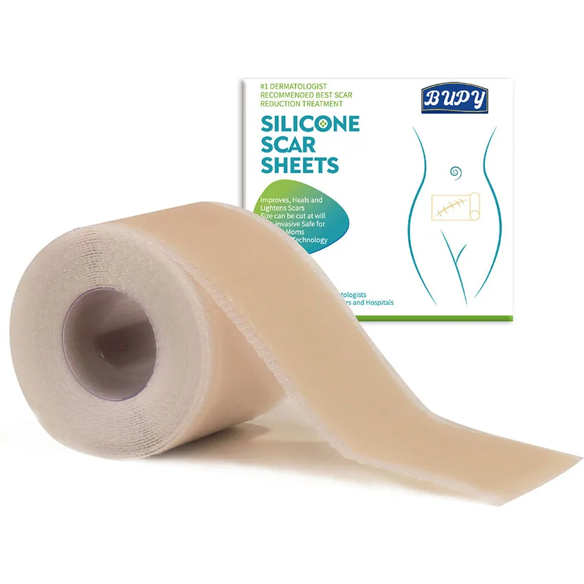 3 Meters/Roll BUPY Silicone Self-adhesive Scar Patch for Smooth Wound Care Fade Pregnancy Surgery Scar Repair Scar Patch