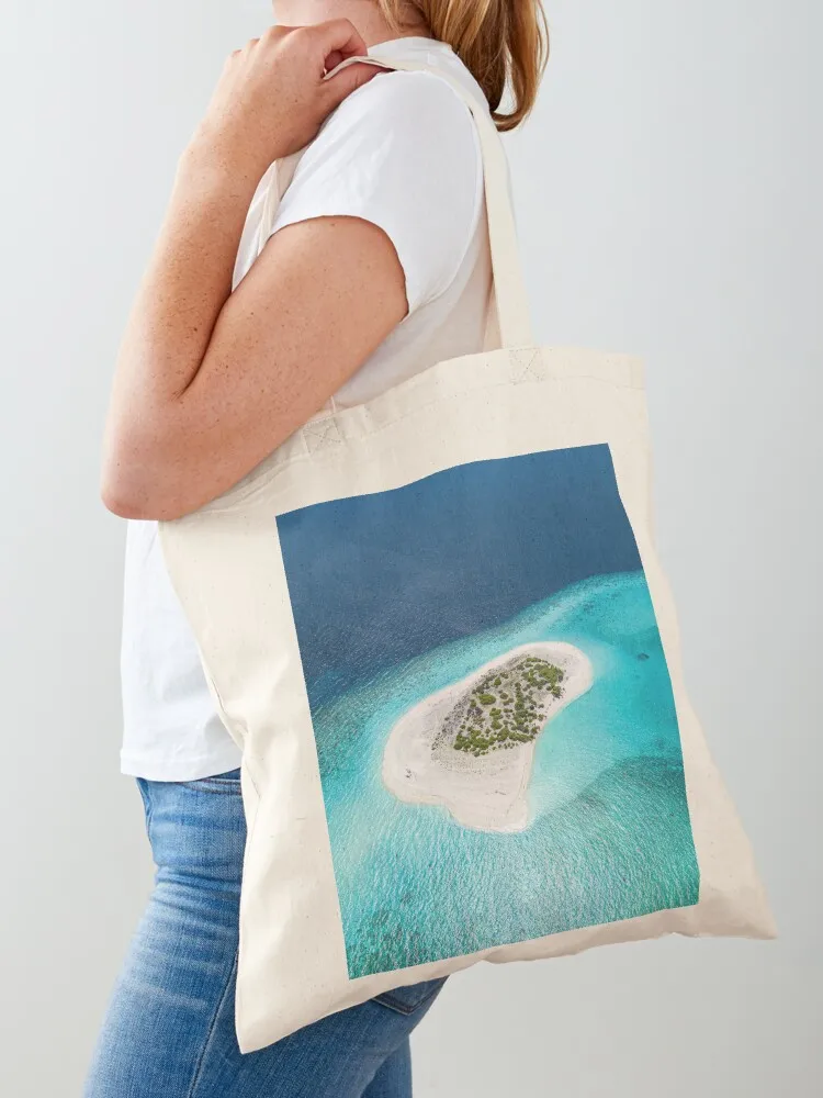 

Maldives Turquoise Island Tote Bag hand bag tote bag woman tote men Portable shopping