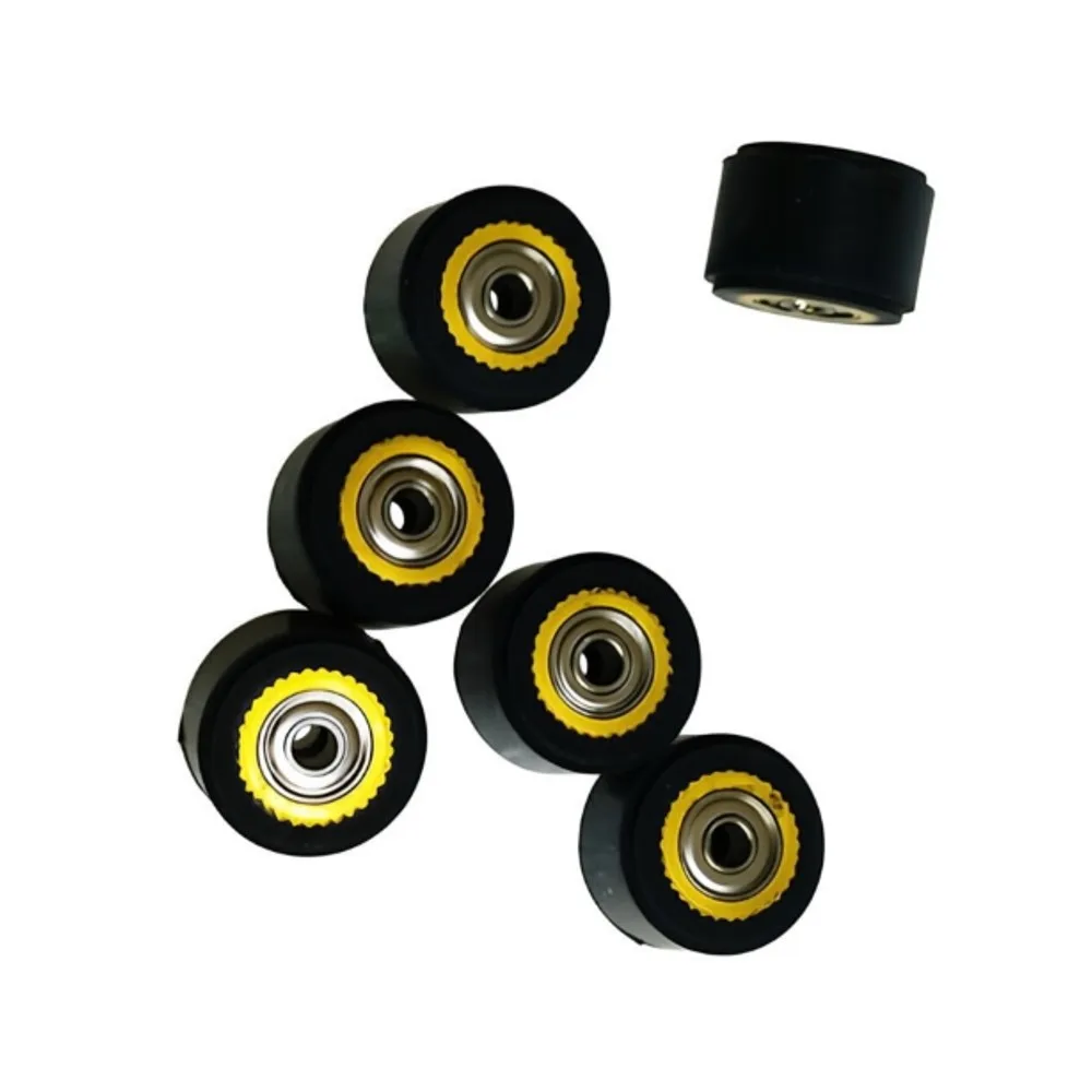 6Pcs Rubber Feed Roller Push Wheel Copper Core For Mimaki Roland CAMM Graphtec CE5000-120 Liyu Vinyl Cutter Cutting