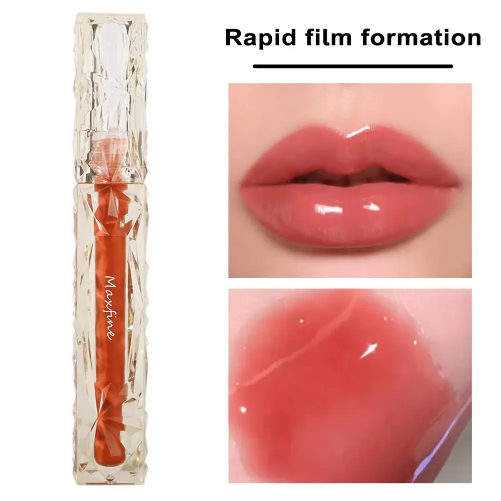 Nude Brown Mirror Water Lip Glaze Moisturizing Sexy Red Lip Tint Lipstick Makeup Long Lasting Non-stick Cup Lip Gloss Cosmetics