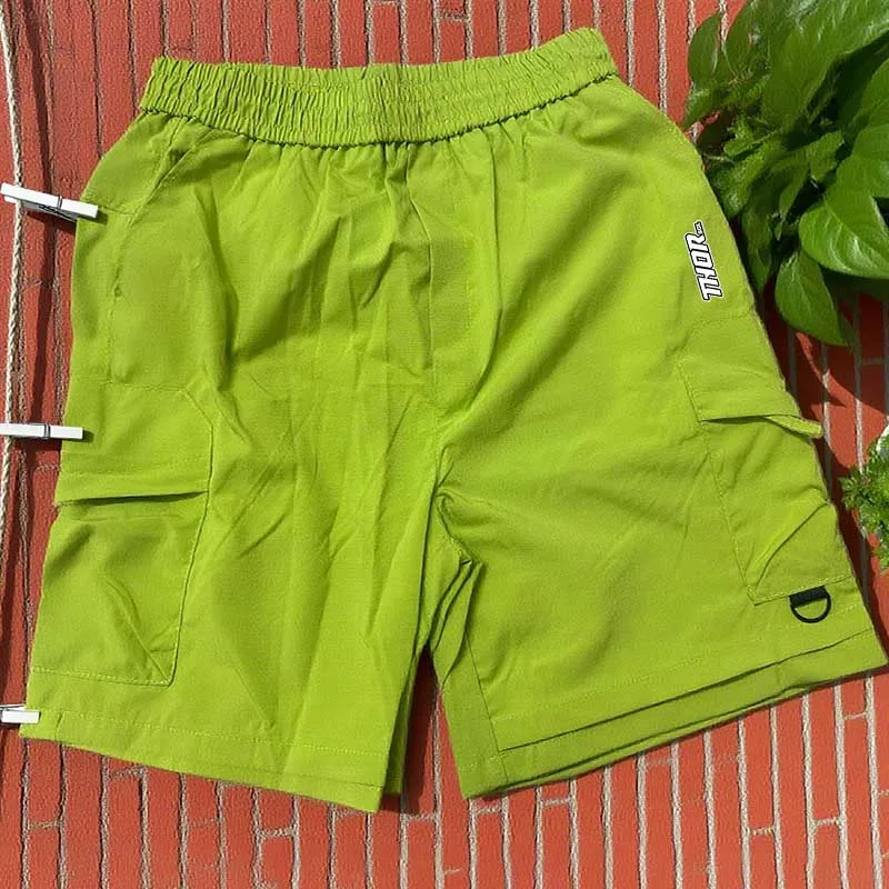 

THORSOL Bicycle Pants Men Downhill Cycling Shorts Enduro Mountain Bike Bottoms Culottes Fluorescent Green Pantalones Cortos Mtb
