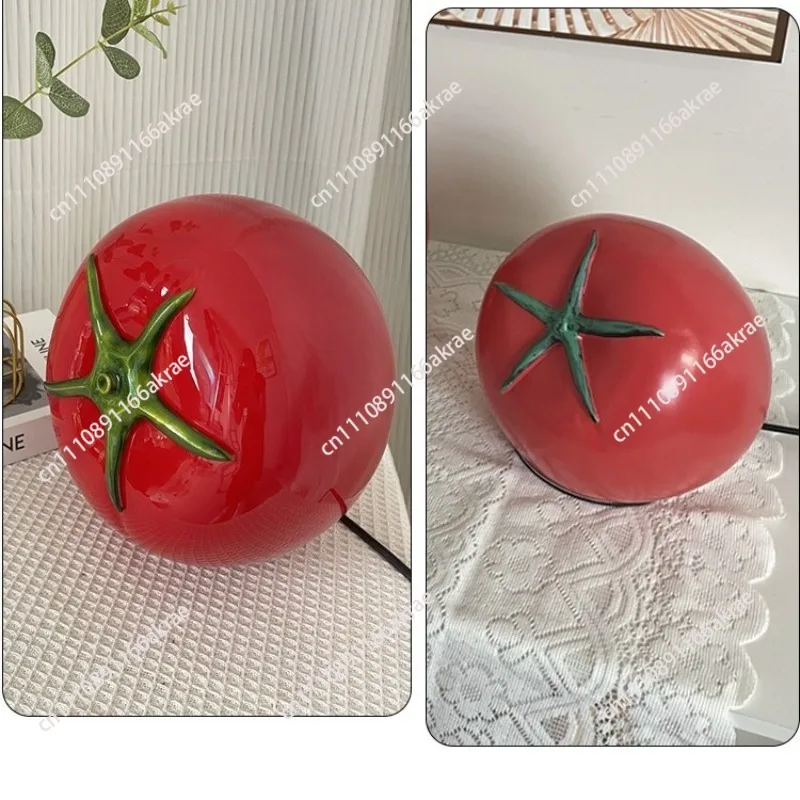 Decorative small table  bedroom bedside ambient light tomato table lamp tomato lamp ornament