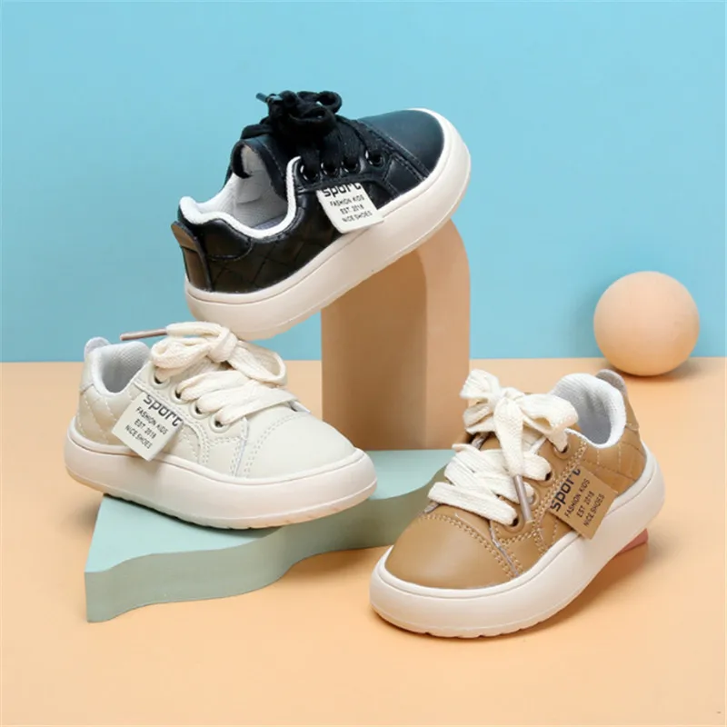 New Spring Baby First Walkers Leather Toddler Boys Sneakers Soft Sole Infant Fashion little Girls Boys Shoes 15-25