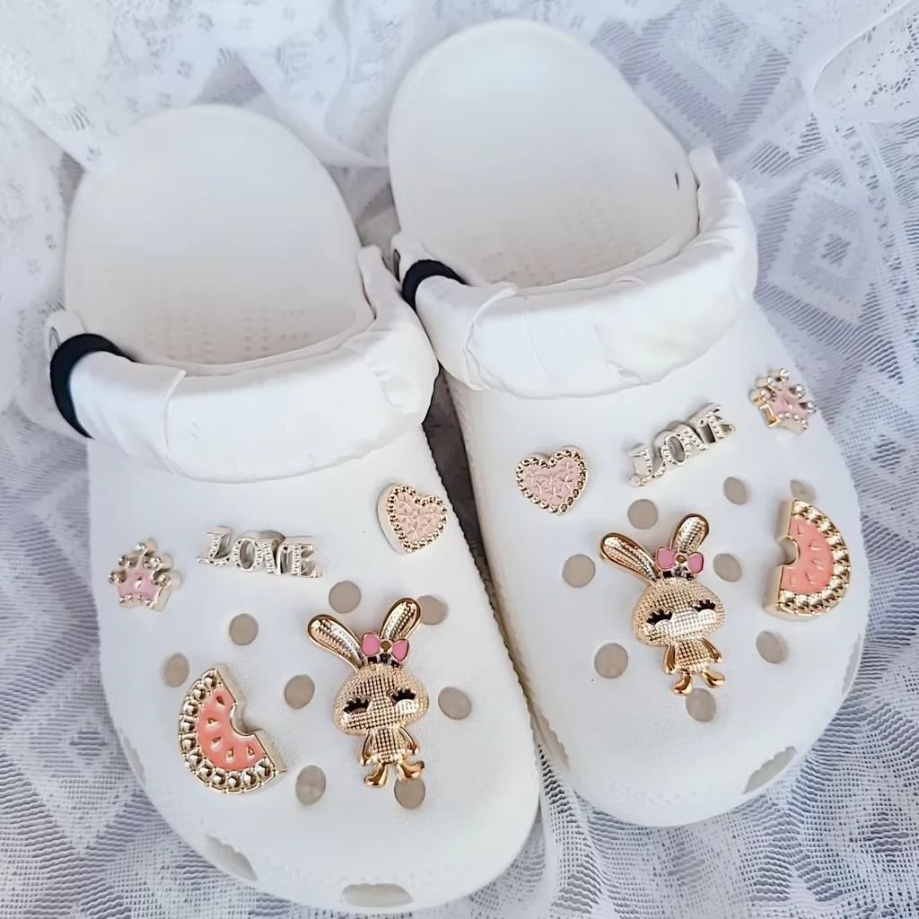 DIY-Serie Lochschuh-Blumen-Accessoires Mädchen-Schuhzubehör-Set Perlen-Schuhketten-Dekorationen – Detail 13